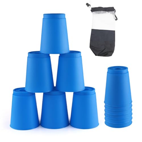 Diheohg 12-Teiliges Set mit Schnellen Stapelbechern für Kinder, Mini-Geschwindigkeitstrainingsspiel, Lustiges Stapelbecher-Set, Schnelles Spiel für und Mädchen, Langlebig von Diheohg