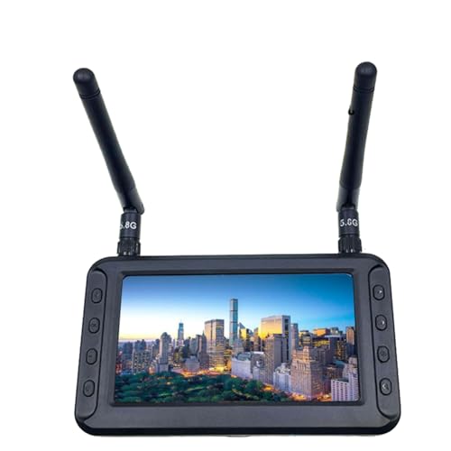 Diheohg 4,3-5,8-G-FPV-DVR-Monitor mit Dual-Empfänger, LCD-Display 800 X 480 für FPV-Drohnen-Quadrocopter von Diheohg