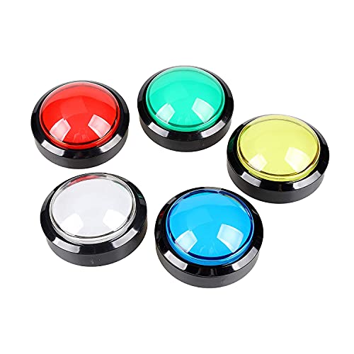 Diheohg 5X Arcade Tasten 60Mm Dome 2,36 LED Taster mit Mikroschalter für Arcade Maschinen Video Spiel Konsole von Diheohg