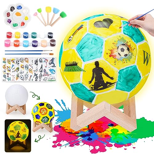 Fussball Geschenke Jungen: Geschenk Junge 5-6-7-8-9-10 Jahre Basteln Mädchen 6 7 8 9 10 Jahre Bastelset Kinder Spielzeug Ab 4-12 Jahre Jungen Mädchen Fußball Nachtlicht Malset für Kinder Zimmer Deko von Dikence