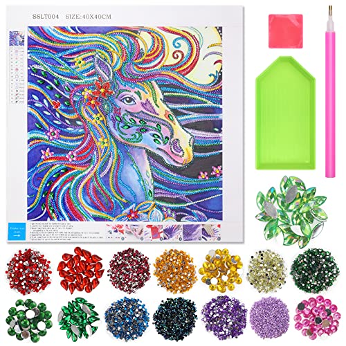 Geschenke für Mädchen 11 Jahre Pferde, Diamond Painting Bilder Spielzeug Ab 9 10 11 12 13 Jahre-5d Diamant Kinder für 8+ Jahre von Dikence