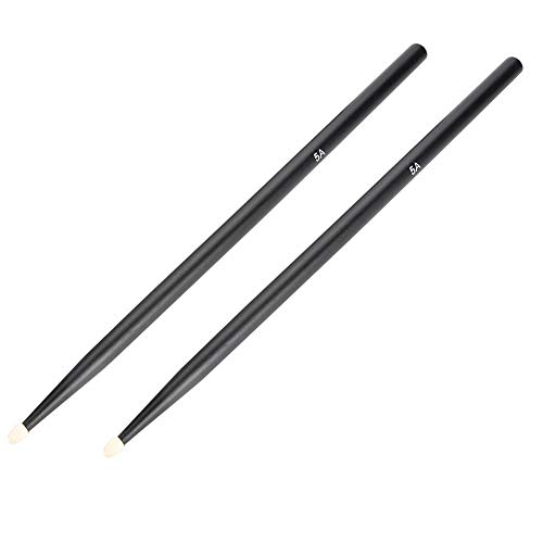 1 Paar Schlagzeug Sticks, 5A Durable Ahorn Holz Drumsticks Drum Instruments Upgrade Zubeh?r(Schwarz) Percussion Instrument Parts von Dilwe