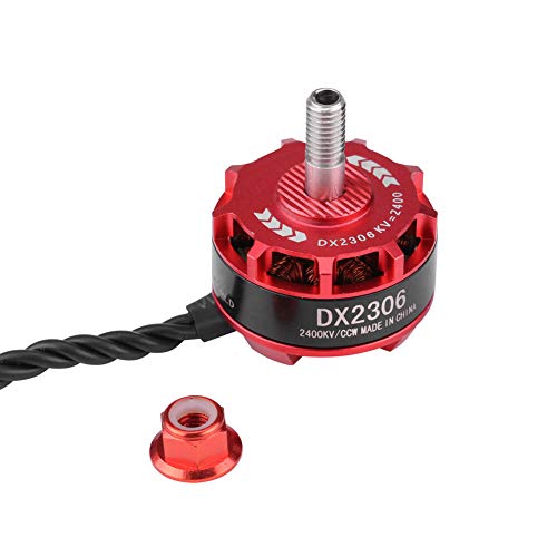 4 Stück DX2306 2400KV 2-4S RC Brushless Motor, Rot, für X210 X220 250 Racing Drone von Dilwe