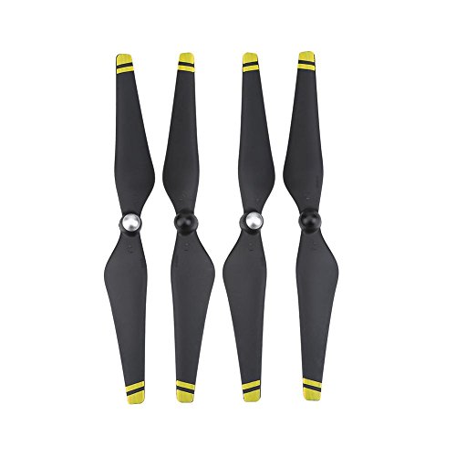 4 Stücke Propeller Klingen, Kohlefaser Verbesserte Requisiten Klingen Kompatibel mit Phantom 3 Drone Quadcopter Zubehör(Gelber Rand) von Dilwe