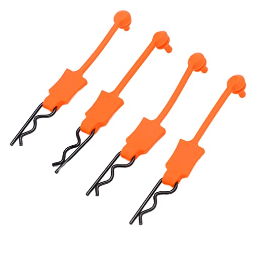 4PCS 1/10 RC Auto Shell Bolt, RC Car Shell Bolt Clip Modell Karosserie Clips Pins Kompatibel mit ARRMA Axial SCX10 Redcat GEN8 RC Car(Orange) von Dilwe