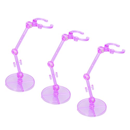 Action-Figuren-Ständer, Transparenter Kunststoff-Display-Halter, Vielseitiges Set mit Größerer Flexibilität und Ausgezeichneter Stabilität für 6-Zoll-Puppen, Geeignet für (violett) von Dilwe