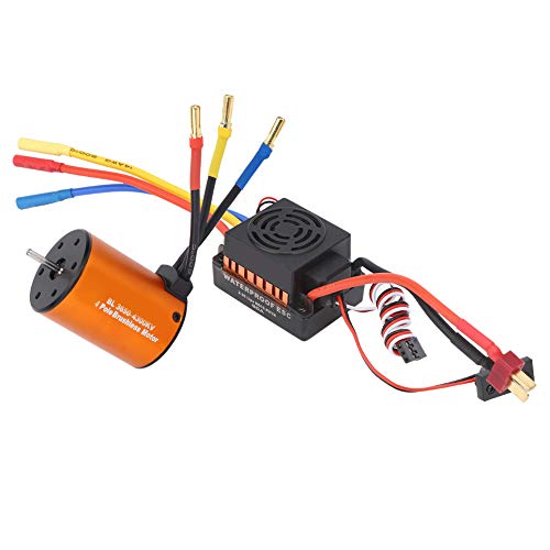 Dilwe 1/10 Motor ESC Combo, 3650 4300KV Brushless Motor 60A ESC Elektronischer Drehzahlregler Combo Ersatzteile Motor ESC Combo für RC Truck RC Truck Zubehör von Dilwe