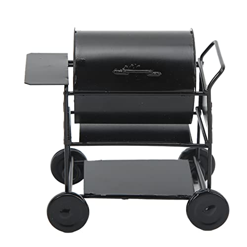 Dilwe 1/12 Puppenhaus-Miniatur-BBQ-Grill, Mini-BBQ-Grillwagen, BBQ-Grill-Ofenmodell für 1/10 RC Crawler von Dilwe