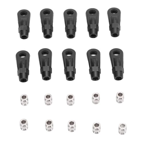 Dilwe 10PCS M4 RC Link Rod Ends, M4 Link Rod Ball Ends Set Kunststoff Spurstangenkopf Kugelgelenk Link für Axial SCX10 I II III von Dilwe