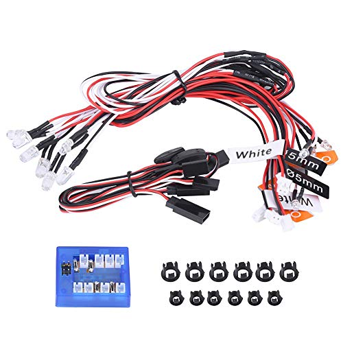 12-LED Auto Licht, Montieren Beleuchtung System Kit Simulation Blinklichter für 1/10 RC Auto / LKW / Crawler von Dilwe