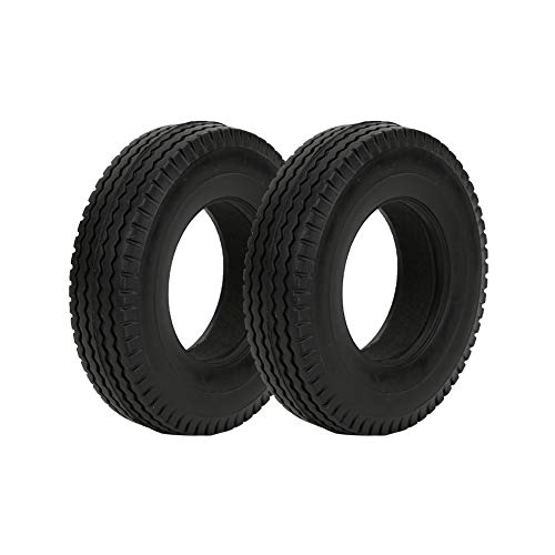 Dilwe 2 PCs Verschleißfeste Gummireifen 85x21mm für 1/14 RC Truck Tractor Reifen aus Gummi von Dilwe