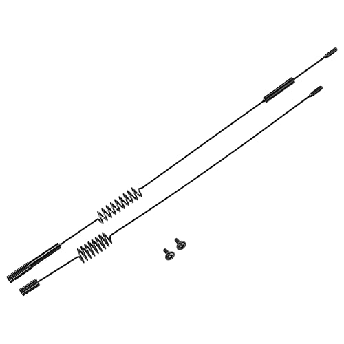 2 Stücke RC Antenne, Schwarz Metall Dekoration Zubehörteile Simulation Antenne für RC Crawler Auto von Dilwe