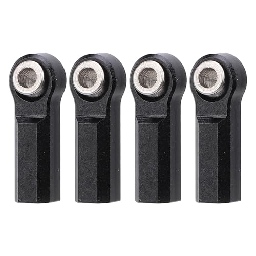 Dilwe 4PCS RC Auto Kugelgelenk, 7mm Durchmesser M4 Legierung Kugelgelenkkopf mit Muttern für 1/10 Modellautos (Black) von Dilwe