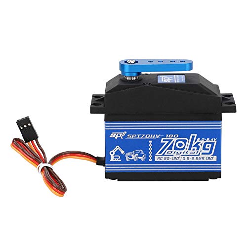 Dilwe RC-Auto-Servo, 70 kg RC-Digital-Servo, wasserdichtes Metalllenkgetriebe für 1/5 SPTZOHV180W ferngesteuertes RC-Autoteil (schwarz) von Dilwe