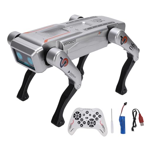 Dilwe AI -Roboterhund, Programmierbare Sprachkontrolle RC Vierbeiner Roboter mit Musiklichteffekten für Erwachsene/Kinder Dilwe AI -Roboterhund, Programmierbare Sprachkontrolle RC Vierbeiner Roboter mit Musiklichteffekten für Erwachsene/Kinder von Dilwe