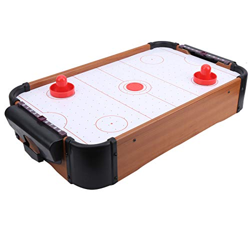 Dilwe Air Hockey -Spiel, Tragbares Tisch -Top -Air -Hockey -Spiel mit 2 Puck und 2 Knöpfen Batterieantrieb Desktop Interaktives Spielzeuggeschenk von Dilwe