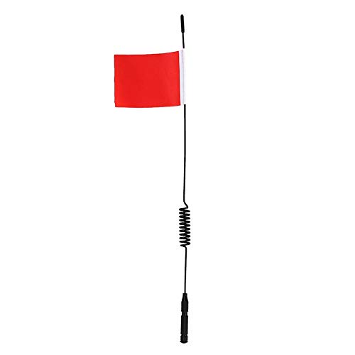 Dilwe Antenne Dekoration Flagge, RC Klettern Auto Antenne L29cm Simulation Signalleitung Mit Flagge Für TRX4 SCX10 9004 Modell Auto(rot) von Dilwe