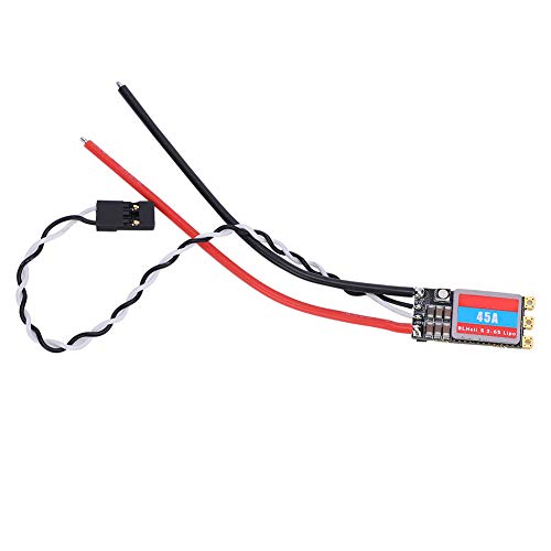 Dilwe BLHeli_S Brushless ESC mit LED-Anzeige, Power-Start-Sound und 3D-Modus sowie automatischer Motorsteuerung 2S-6S LIPO für RC-Drohnenzubehör(45A) von Dilwe