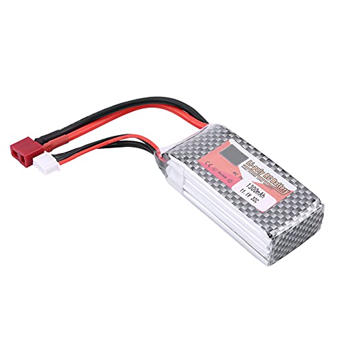 Dilwe Drohnenakku, Wiederaufladbarer LiPo-Akku mit T-Stecker, 3S 11,1 V 1300 MAh 4500 MAh 5500 MAh Akku (11.1V 1300mAh 30C T-Stecker) von Dilwe