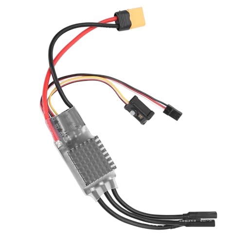 Dilwe Einstellbarer BEC RC Crawler ESC 80A Bürstenloser Motor Elektrischer Geschwindigkeitsregler 2-6S Lipo für Axial SCX10 1/8, Kühlkörper AM32 Benutzerdefiniertes Firmware-Upgrade von Dilwe