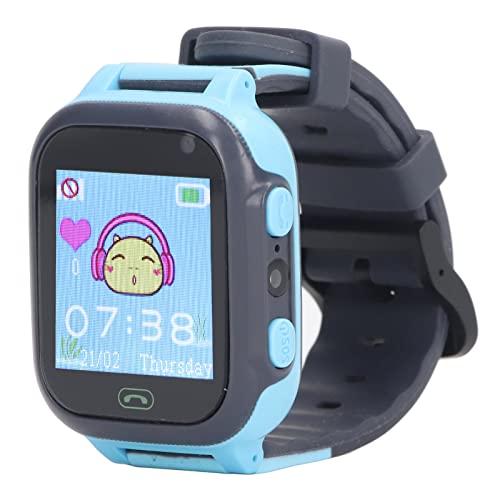 Dilwe Kinder-Smartwatch mit Videoanruf, Kamera und Taschenlampe, Touchscreen-Smartwatch für den Außenbereich (Blau) von Dilwe