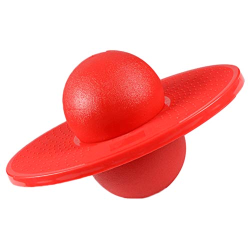 Dilwe Kinderübung Bounce Space Ball Toy, Lustiges Rocksprung und Balance Board Game für (Rot) von Dilwe