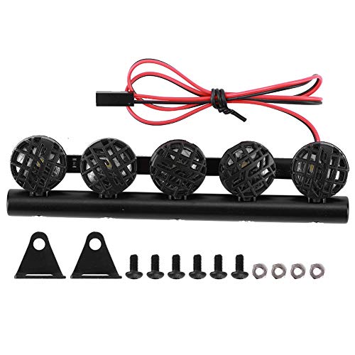 LED Universal Dachleuchte DIY Kreis Simulation Gepäckablage Lampe Scheinwerfer Zubehör geeignet für /SCX10 1/10 RC Auto Crawler(5LED) von Dilwe