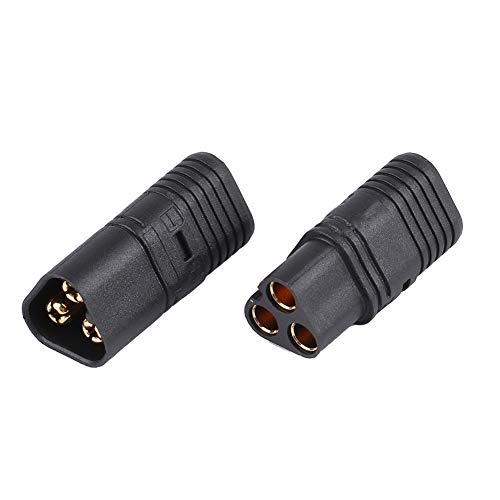 MT60-Stecker, 3-Loch-Stecker, schwarz, männlich und weiblich, ESC an Motorteil RC-Zubehörteil von Dilwe