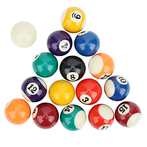 Dilwe Mini Ball, Pack 38MM Kinder Billardkugel Spielzeugwaage Zubeh?r F 16pcs Resion Kid Tischkugel Ersatz Kinder Pool Ball VehiclBilliards SuppliesBillard von Dilwe