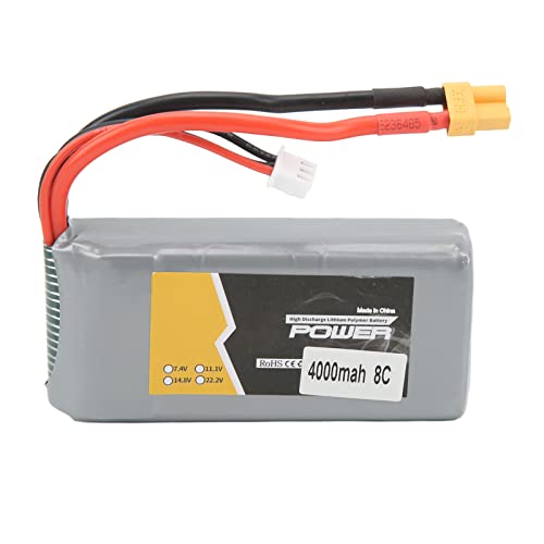 RC 4000mAh Lipo Batterie, 7,4V 8C Langlebige XT30 Buchse RC Boot Lipo Batterie Aircraft Model Parts f¨¹r RC Auto Boot Flugzeug Model Toy von Dilwe