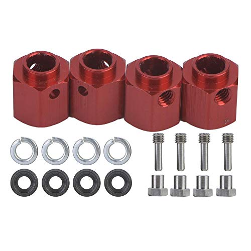 RC Auto Hubs Adapter, 4 Stück Metall erweitern Hubs Adapter Radnaben Adapter für 1/10 RC Modellauto( 12 mm ) von Dilwe