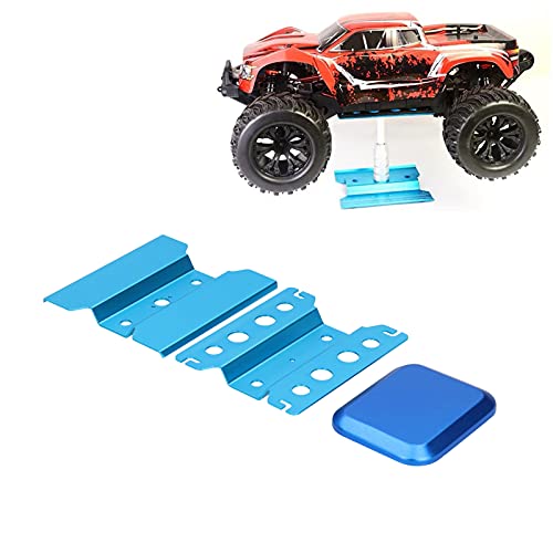 Dilwe RC Auto Montageständer Aluminium, Höhenverstellbar RC Halterung 1/8 1/10 RC Auto Montageständer Reparaturstation Schraubenaufbewahrungsset von Dilwe