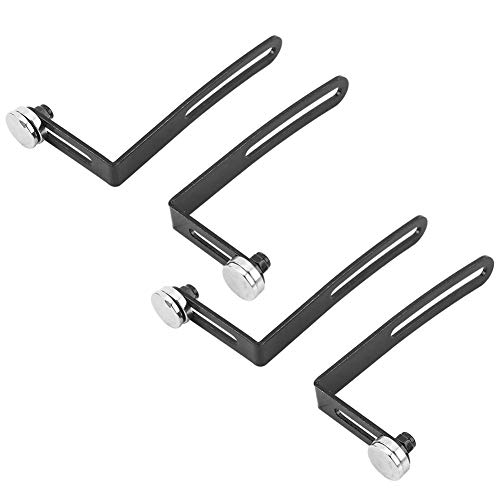 RC Auto Schale Karosseriehalterung L-Bracket, 4Pcs Metall Shell Karosseriehalterung L-Bracket mit Magnet für Axial SCX10 1/10 Skala RC Crawler Schwarz RC Zubehör von Dilwe