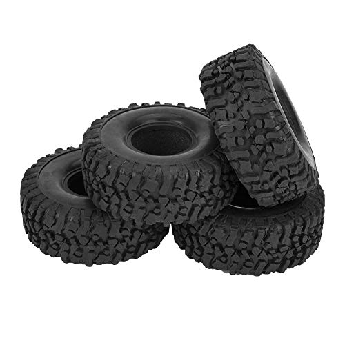 Dilwe RC Autoreifen, 4 Stück Gummireifen Rad Reifen mit Schwamm für RC Crawler Auto-Zubehörteile(120 mm) von Dilwe