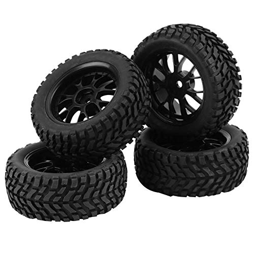 Dilwe RC Autoreifen, 4 Stücke / satz Racing Off-Road Autoreifen Gummireifen Felge für 1:10 Fahrzeugzubehör Teil von Dilwe