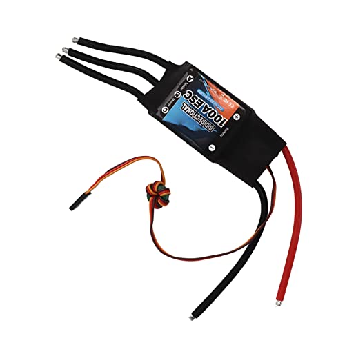 Dilwe RC Bürstenloser ESC, Bürstenloser ESC-bidirektion Aler 100A 2-6 S BEC 3A 5V Elektrischer Geschwindigkeit Regler für RC-Autoboot-PropellerKörperzubehör von Dilwe