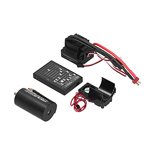 Dilwe RC-Bürstenloser Motorsatz, 3670 2150KV Bürstenloser Motor 120A ESC-Kit mit Programmierkarte und Kühlkörper für 1/8 RC-Car von Dilwe