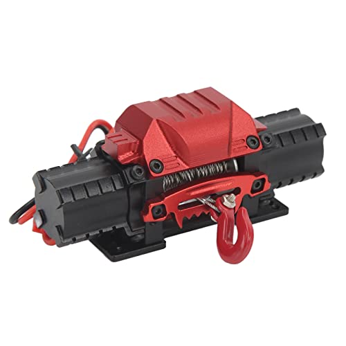 Dilwe RC Auto Winch, Maximum Pulling Gorce / 10KG/22.0lb, RC Car Dual Motor Winde aus Aluminiumlegierung Autozubehör für RC Cars Spielzeug und Spiele (Schwarz) von Dilwe