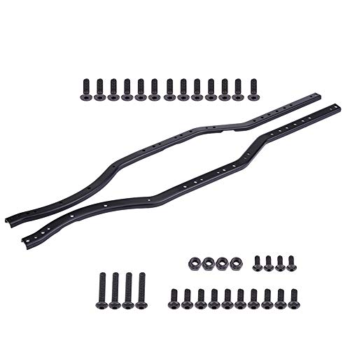 RC Chassis Schiene, Stahl Haupt Chassis Frame Schiene 414mm für AXIAL SCX10 90027 SCX10 II 90046 90047 Ersatz-Set mit Schrauben von Dilwe