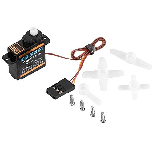 RC Flugzeug-Servo, EMAX ES9051 4,3g-Digital-Micro-Servo-Kunststoffgetriebe 0,8 kg Drehmoment für 3D F3P RC Flugzeug-Zubehörteile von Dilwe