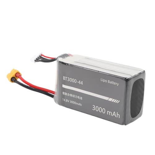 Dilwe RC Hubschrauber Batterie, 14,8 V 3000 MAh Lithium Batterie Ersatz für Flywing BELL206 für UH1 RC Hubschrauber von Dilwe