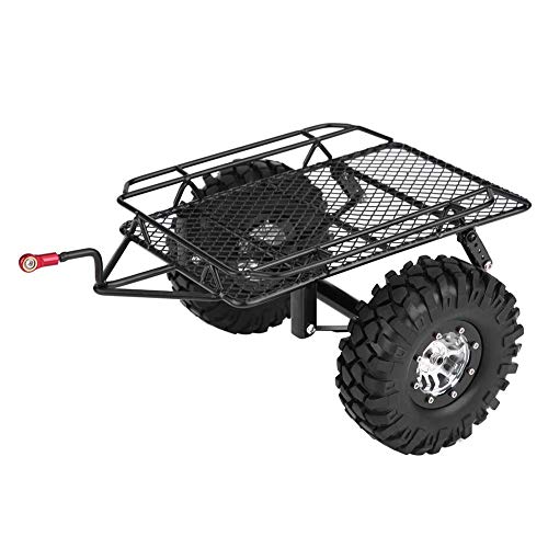 RC Kippanhänger, Metall Trail Car Trailer Hopper DIY Modifizierte Anhänger Zubehör für D90 / SCX10 / TRX-4 1/10 Scale RC Crawler Car von Dilwe