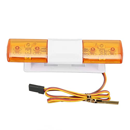 Dilwe RC LED Alarmlicht, Simulation 4 Modi LED Warnblitzlampe für 1/8 1/10 RC Autos (Yellow) von Dilwe