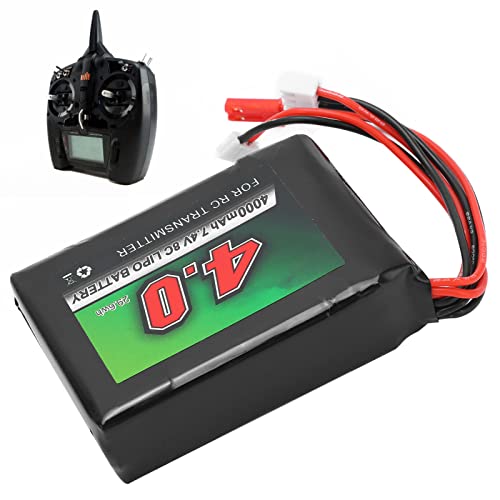 Dilwe RC LIPO-Akku, 7,4 V 4000 MAh 8C Lithium-Akku, Wiederaufladbares Lipo-Akku-Zubehör für Fernbedienung, Spielzeug und Spiele von Dilwe