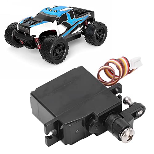 Dilwe RC Lenkservogetriebe, 4,8 Bis 6,0 V Kunststoff und Eisen 1,5 Kg 5-Draht-Lenkservogetriebe 95 Mm Modellautozubehör für HS 1:18 RC Car Spielzeug und Spiele von Dilwe