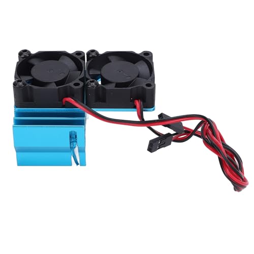 Dilwe RC-Lüfter-Set, ESC-Lüfter und Motor, Dual-Lüfter-Set, Motor-Lüfter für Slash 4x4 VXL Rustler 4x4 VXI Stampede 4x4 VXII (Blue) von Dilwe