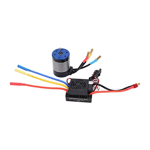 Dilwe RC Motor ESC Kit, RC Auto 60A Wasserdichter ESC und 4300KV Brushless Motor RC Motor ESC Kit für 1:10 Ferngesteuertes Auto RC Autoteil von Dilwe