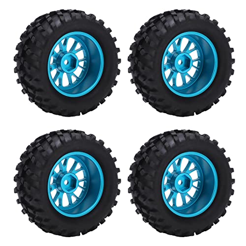 Dilwe RC Reifen Vorne Hinten Set, 82mm, RC Reifen Vorne Hinten Set für Wltoys 144001 1:14 RC Geländewagen, Blau von Dilwe