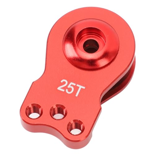 Dilwe RC Servo Saver, 25T Leichtes, Universelles, Hochpräzises Servo aus Aluminiumlegierung mit Getriebeschutz-Ersatz für 1/10 RC-Car (Rot) von Dilwe