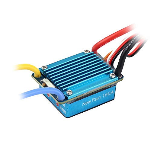 Dilwe RC Wasserdicht ESC Geschwindigkeitskontrolle Wasserdicht ESC gebürstet 3S 160A mit Handbuch für RC Auto 1/12 (oder Lager)Modellauto-Zubehör von Dilwe